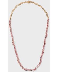 KALAN by Suzanne Kalan - 18k Rose Gold Pink Sapphire Tennis Necklace - Lyst