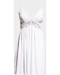 Eberjey - Marianna Mademoiselle Lace-trim Chemise - Lyst