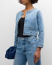Mother - The Picky Cropped Denim Jacket - Lyst