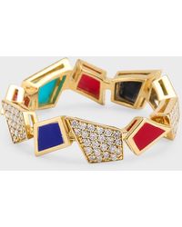 L'Atelier Nawbar - 18k Yellow Gold Fragments Diamond And Coral Ring - Lyst