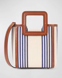 STAUD - Shirley Mini Striped Canvas Top-Handle Bag - Lyst