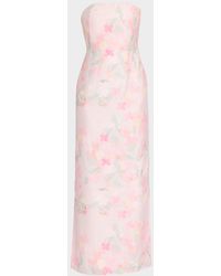 bernadette vera strapless jacquard maxi dress Long Dress Vera  BERNADETTE