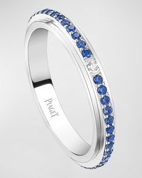 Piaget - Possession 18k White Gold Sapphire Band Ring - Lyst