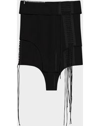 Helmut Lang - Aviator Layered Stretch-Ponte Mini Skirt - Lyst
