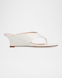 Stuart Weitzman - 50Mm Vinnie Patent Leather Thong Sandals - Lyst