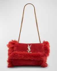 Saint Laurent Kate Small Reversible Shearling Shoulder Bag