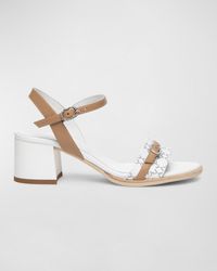 Nero Giardini - City Logo Leather Ankle-Strap Sandals - Lyst