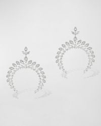 Messika - Desert Bloom 18k White Gold Diamond Crescent Earrings - Lyst