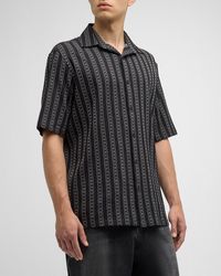 Off-White c/o Virgil Abloh - Mini Arrow Striped Bowling Shirt - Lyst