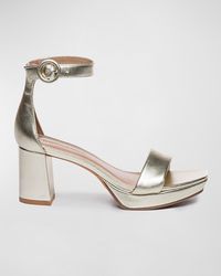 Bernardo - Carla Metallic Ankle-Strap Sandals - Lyst