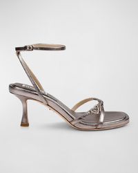 Badgley Mischka - Brynna Metallic Ankle-Strap Sandals - Lyst