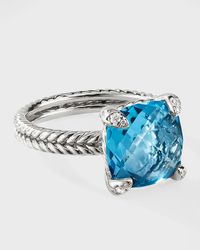 David Yurman - 11mm Chatelaine Ring W/diamond Prongs - Lyst