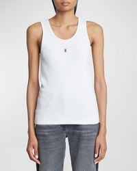 Givenchy - Ribbed Tank Top With Logo Detail - Lyst