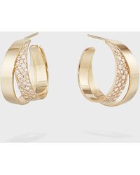 Lana Jewelry - 14k Flawless Double Vanity Hoop Earrings W/ Diamonds, 20mm - Lyst