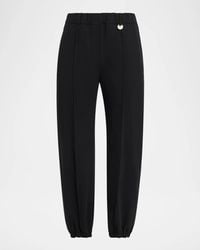 Burberry - Lidian Wool Straight-Leg Crop Jogger Pants - Lyst