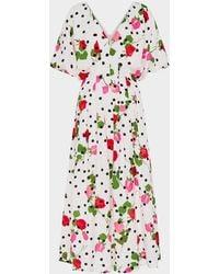 Nicholas - Vicky & Floral A-Line Midi Dress - Lyst