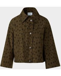Akris Punto - Leopard Brushed Techno Gabardine Short Parka Jacket - Lyst