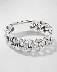 David Yurman - Belmont Curb Link Band Ring With Diamonds - Lyst