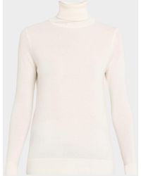 Neiman Marcus - Cashmere Basic Turtleneck Top - Lyst
