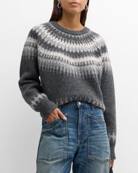 Nili Lotan - Genevive Intarsia Alpaca Sweater - Lyst