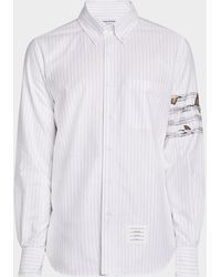 Thom Browne - 4-Bar Pinstripe Oxford Sport Shirt - Lyst