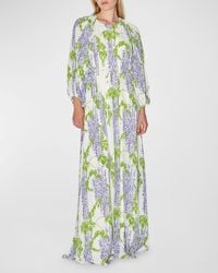 BERNADETTE - Fran Crepe De Chine Floral Print Maxi Dress - Lyst