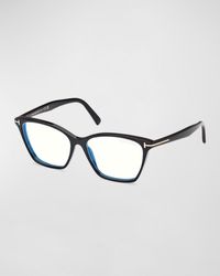 Tom Ford - Blocking Sleek Acetate Cat-Eye Glasses - Lyst