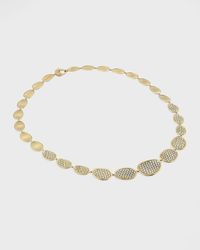 Marco Bicego - 18k Yellow Gold Lunaria Pave Diamond Necklace - Lyst