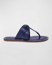Bernardo - Leather Flat Thong Slide Sandals - Lyst