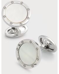 Jan Leslie - Round Mother-Of-Pearl Cuff Links - Lyst