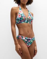 Tommy Bahama - Island Cays Flora Reversible Halter Bikini Top - Lyst