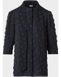 Akris Punto - 3D Polka Dot Techno Georgette Scarf Boho Blouse - Lyst
