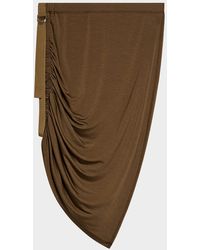 Helmut Lang - Wind Convertible Ruched Jersey Skirt - Lyst