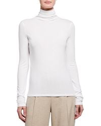 Vince - Essential Long-sleeve Cotton Turtleneck Top - Lyst