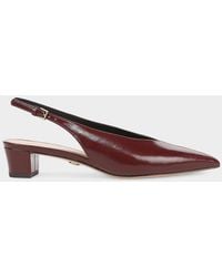 Veronica Beard - 40Mm Pamela Leather Slingback Pumps - Lyst