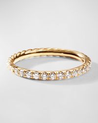 David Yurman - Cable Collectibles Stack Ring With Diamonds - Lyst
