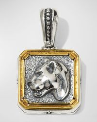Konstantino - Sterling Silver & Bronze Panther Pendant - Lyst