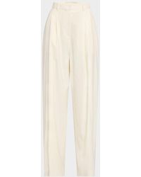 Salon 1884 - Cecily Double-Pleated Wide-Leg Wool Pants - Lyst