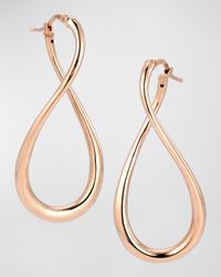Lisa Nik - Golden Dreams 18K Rose Curved Hoop Earrings - Lyst
