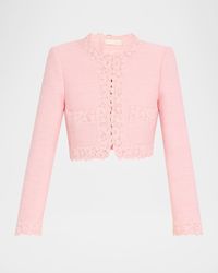 LoveShackFancy - Leilana Lace-Trim Jacket - Lyst