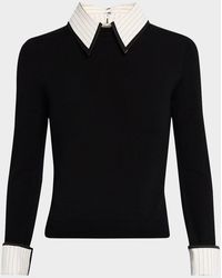 Alice + Olivia - Porla Collared Sweater - Lyst