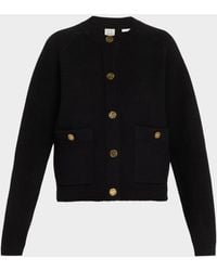 TOTEME - Cashmere-Wool Hammered Button Cardigan - Lyst