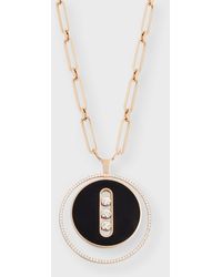 Messika - Lucky Move 18k Rose Gold & Onyx Diamond Necklace - Lyst