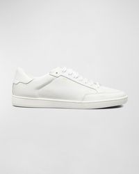 Saint Laurent - Court Classic Perforated Leather Sneakers - Lyst