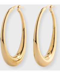 Lisa Nik - 18k Golden Dreams Elongated Oval Hoop Earrings - Lyst