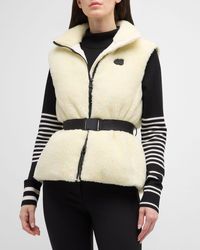 Erin Snow - Nix Faux Sherpa Vest With Removable Belt - Lyst