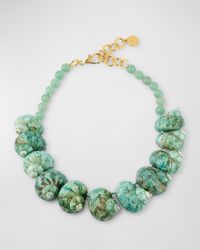 Nest - Seashell Jade Statement Necklace - Lyst