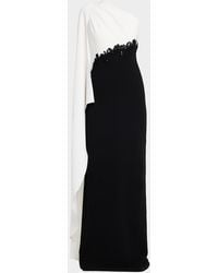 Teri Jon - Cape-Sleeve Column Gown - Lyst