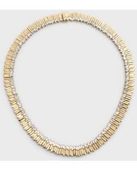 KALAN by Suzanne Kalan - 18k Yellow Gold Jagged Baguette Diamond Necklace - Lyst