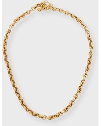 Hoorsenbuhs - 18k Yellow Gold 5mm Necklace With Diamond Toggle - Lyst
